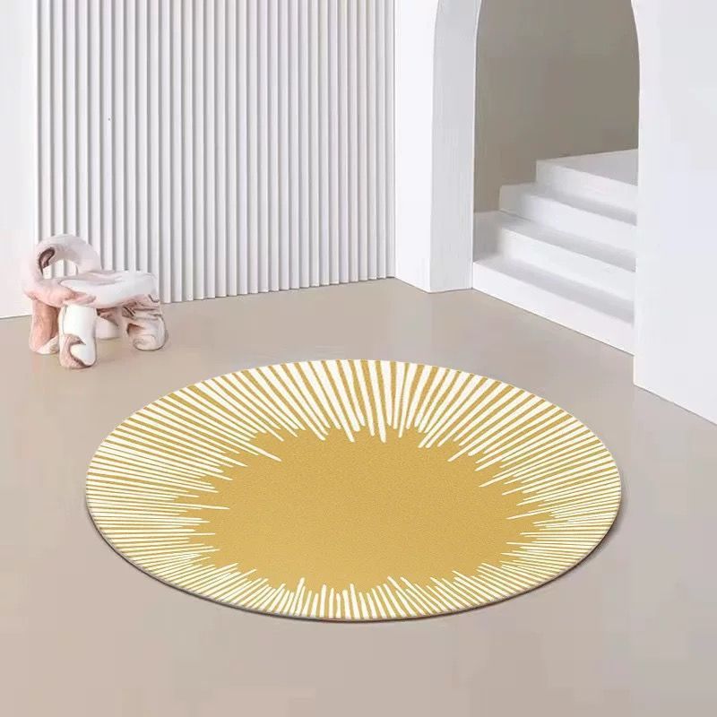 Orange Modern Carpet Polyester Color Block Carpet Stain Resistant Carpet for Living Room