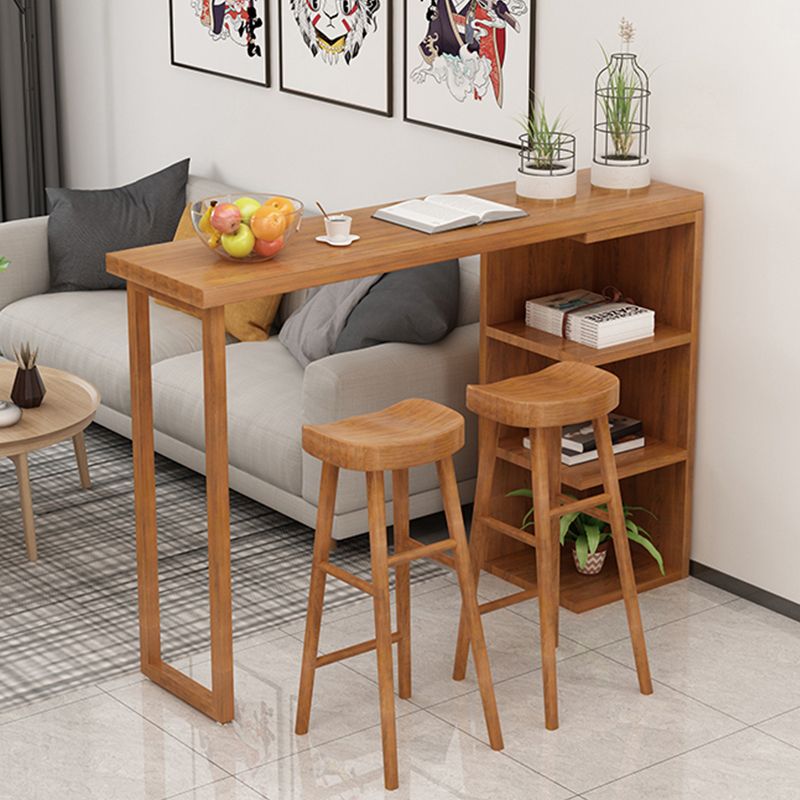 Modern Pub Height Dining Table Natural Pine Counter Height Table
