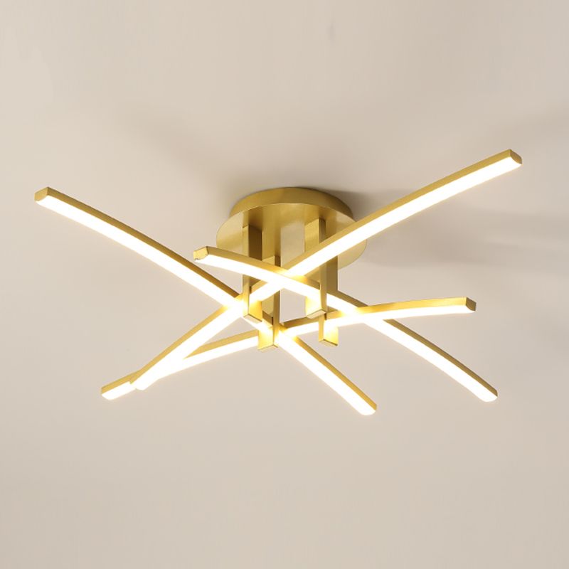 Style moderne linéaire plafonnier métal métal plafond multi-tête plafond pour restaurant