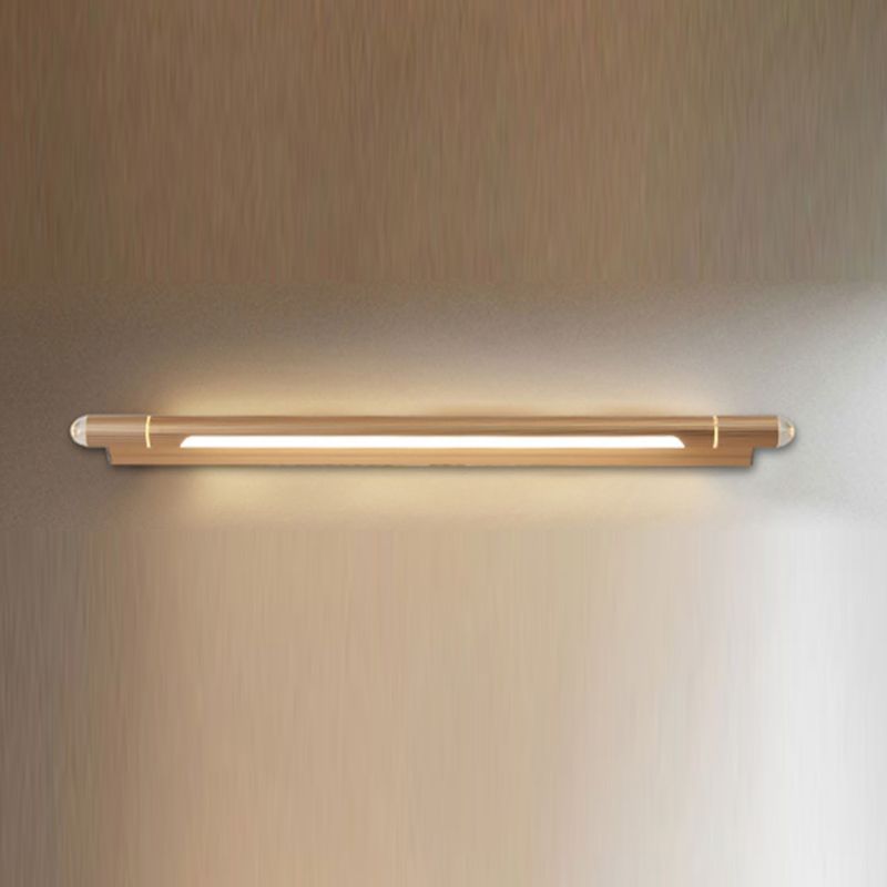 Postmodern Style Strip Shape Wall Lighting Metal 1 Light Wall Sconces for Shower Room