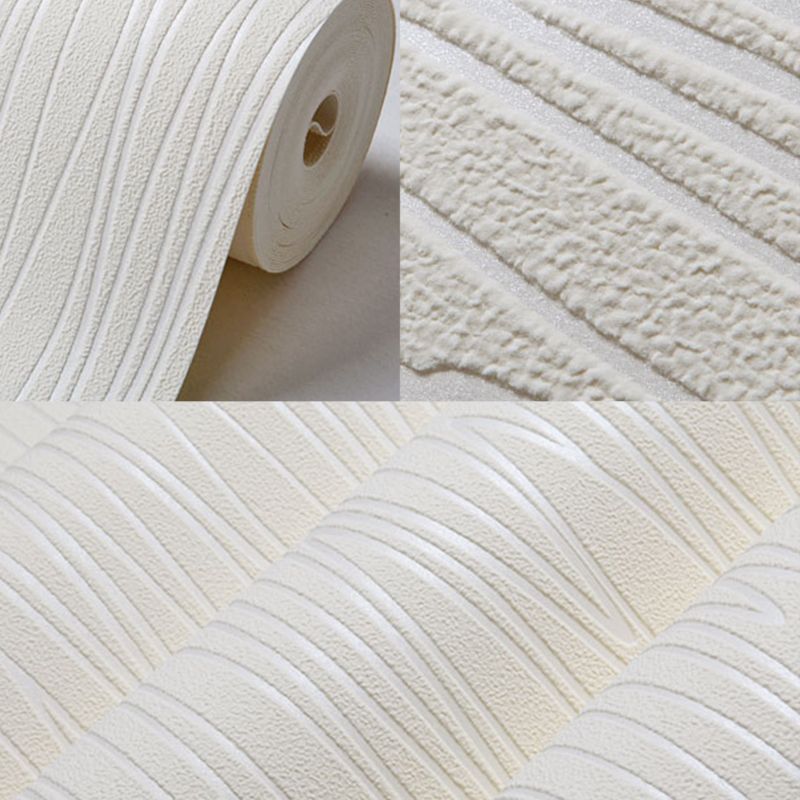 Wall Covering Contemporary Abstract Lines Teens Bedroom Wallpaper Roll in Light Color