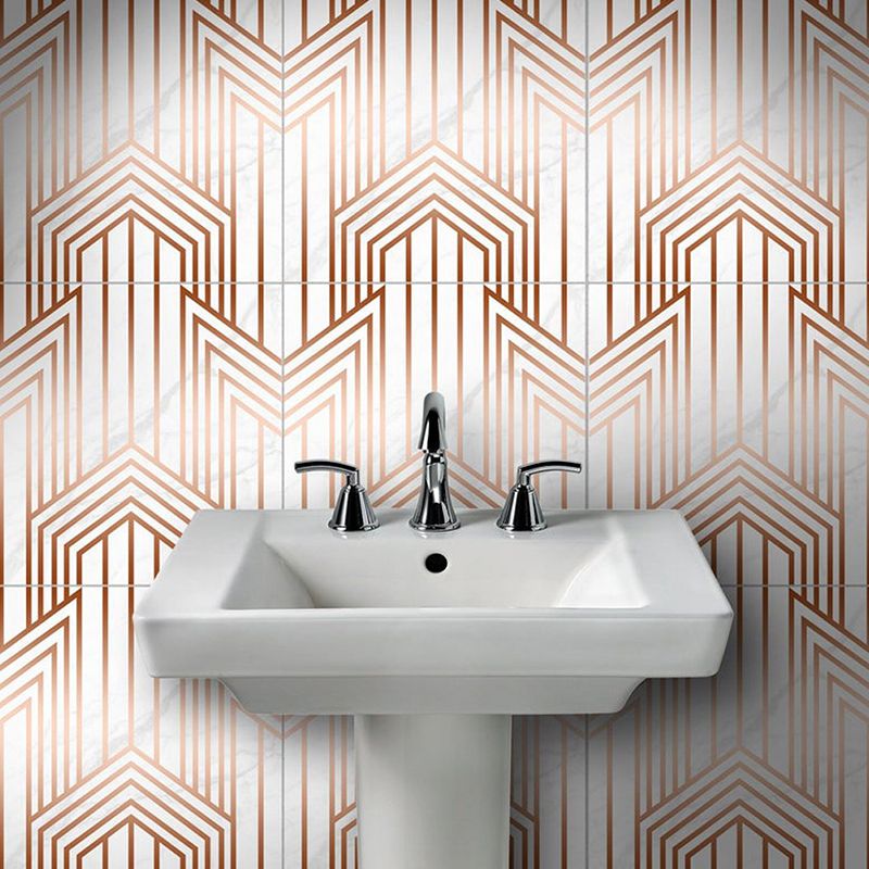 Geometric Wallpaper Panel Set Modern Pick-Up Sticks Restroom Wall Decor, 4.3-sq ft