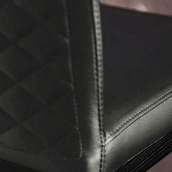 Modern Style Dining Chair Armless Chairs with Metal Legs for Kitchen