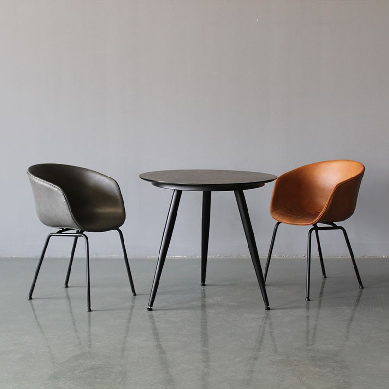 Sillón industrial para sala de reuniones con acabado mate y respaldo sólido (juego de 2)