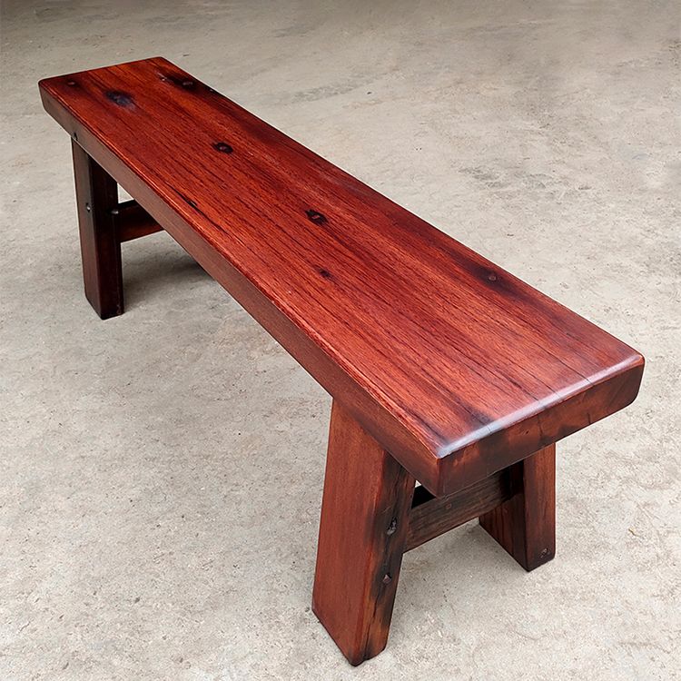 Solid Wood Thickened Dining Bench, Traditional 16"H Seating Bench with Legs
