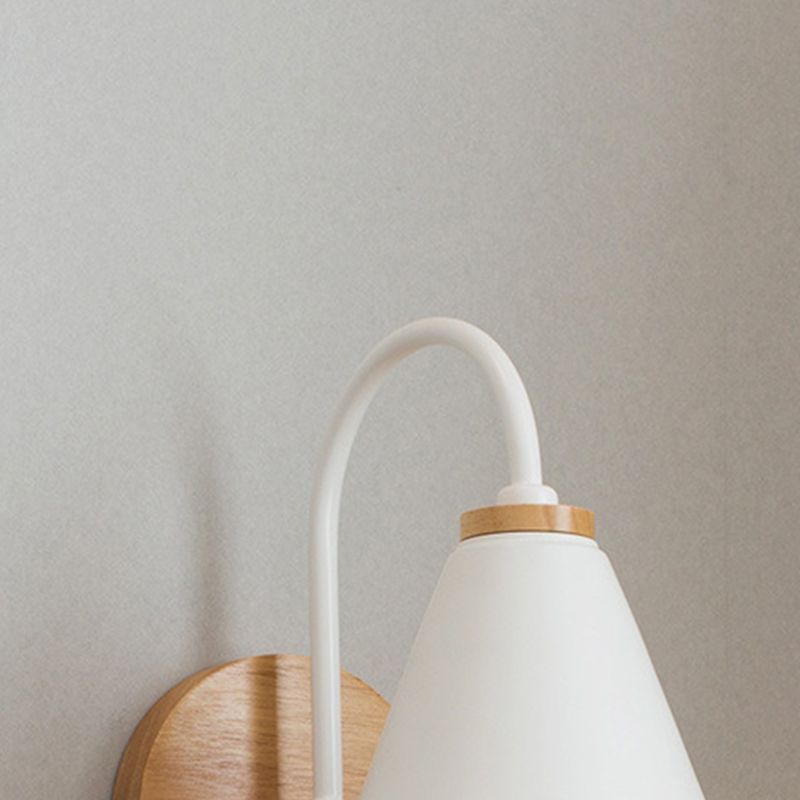 Einfache hölzerne Wandleuchten mit einem Kopf moderne Wandleuchte für Schlafzimmer