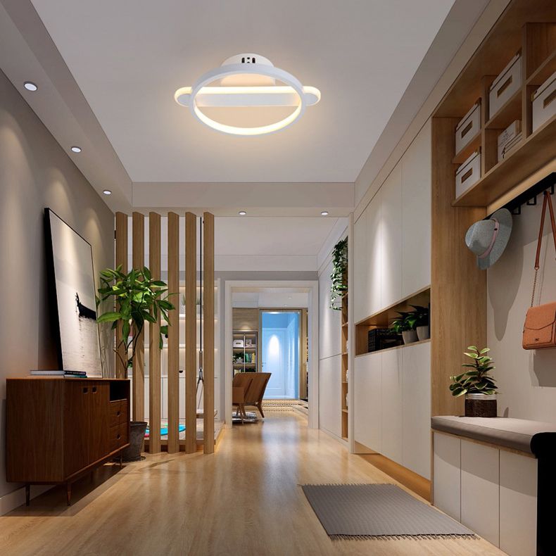 1 lumière du cercle de cercle Light Light Metal Mur de style moderne pour le chevet de l'hôtel