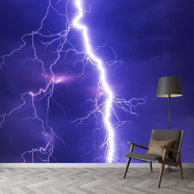 Lightning Sky Scene Mural Wallpaper Decal Decorative Bedroom Wall Covering