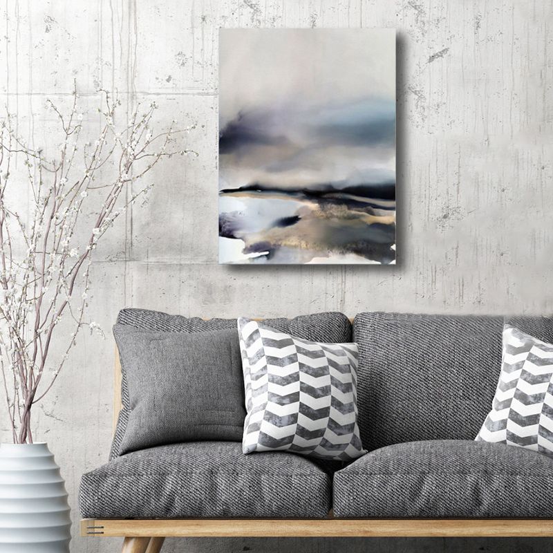 Irregular Abstract Wall Decor Modern Art Canvas Textured Painting in Light Color