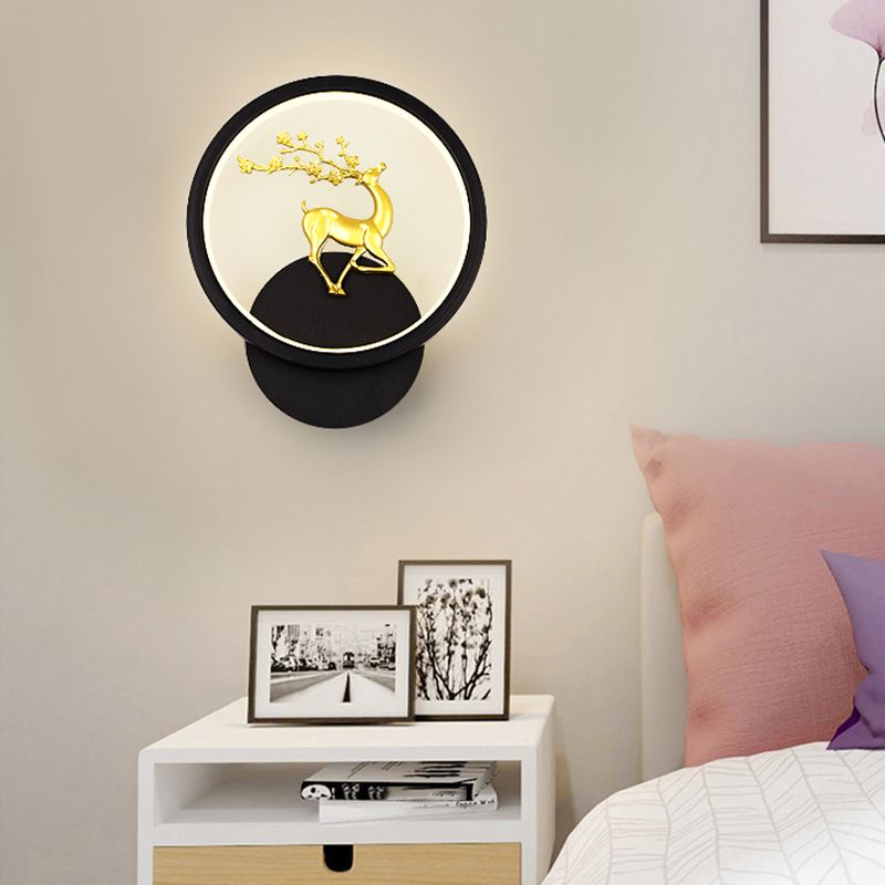 Lumo da parete contemporaneo a forma geometrica Sconce da parete a LED con metallo per soggiorno