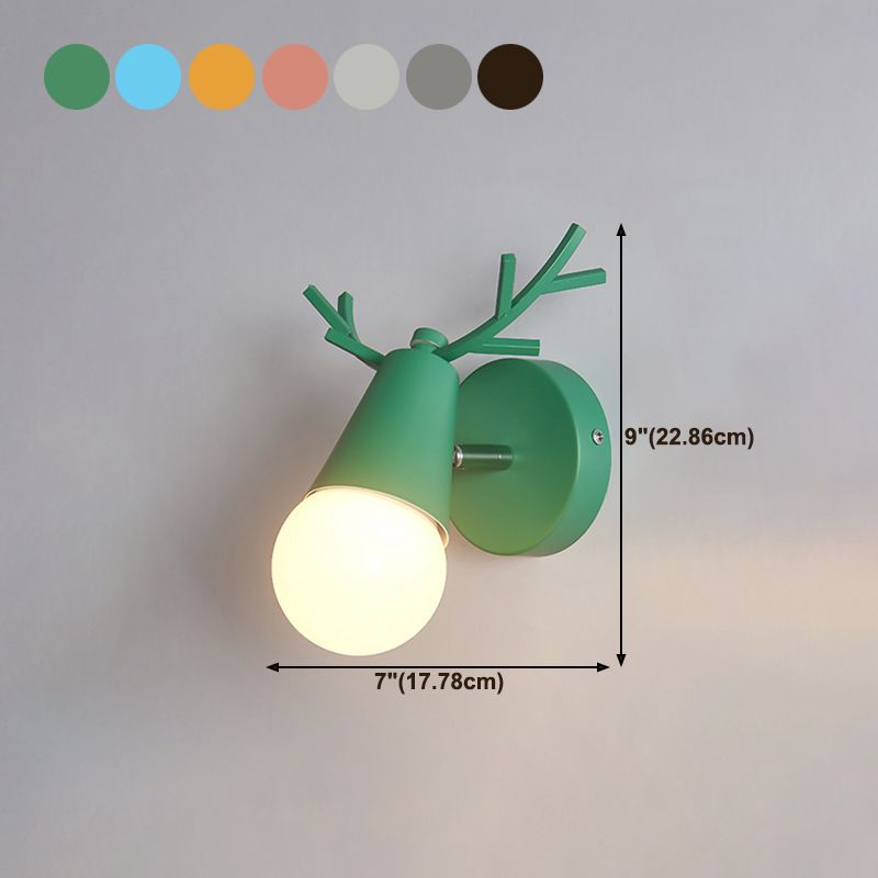 Modern Style Unique Shape Wall Sconce Metal 1 Light Sconce Lighting for Bedroom