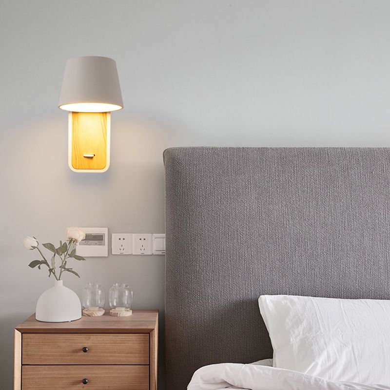 Modern Aluminum Wall Light Geometric 1 Light Reading Wall Sconce for Bedroom