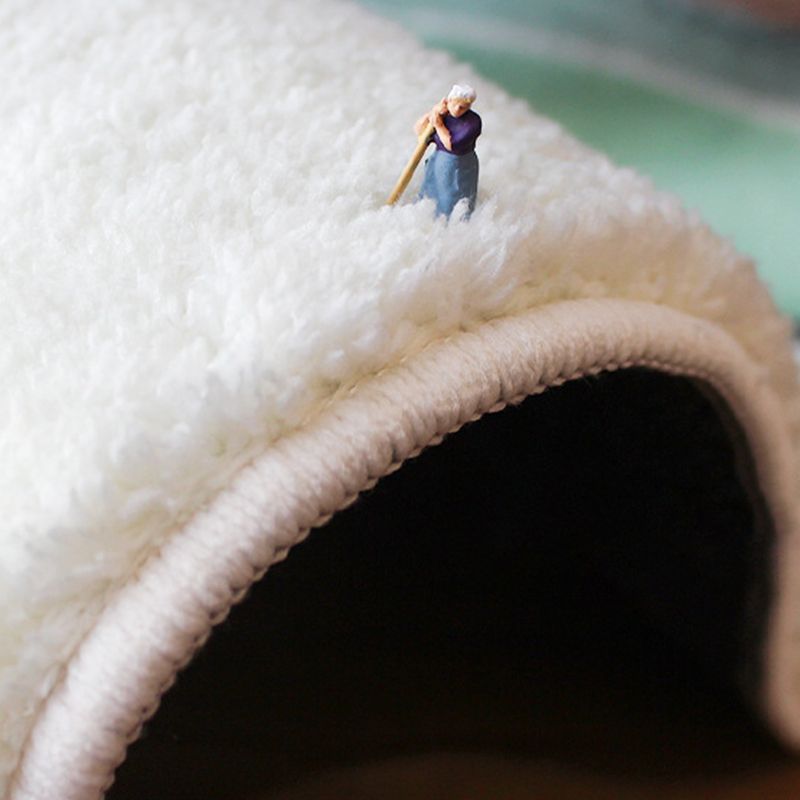 Dark Brown Modern Carpet Polyester Color Lump Carpet Washable Carpet for Drawing Room