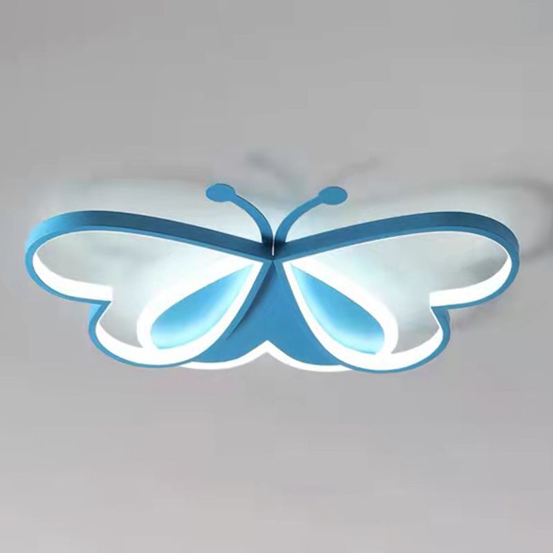 Mariposa cerca de la lámpara de techo estilo moderno lámpara de techo de metal LED para dormitorio