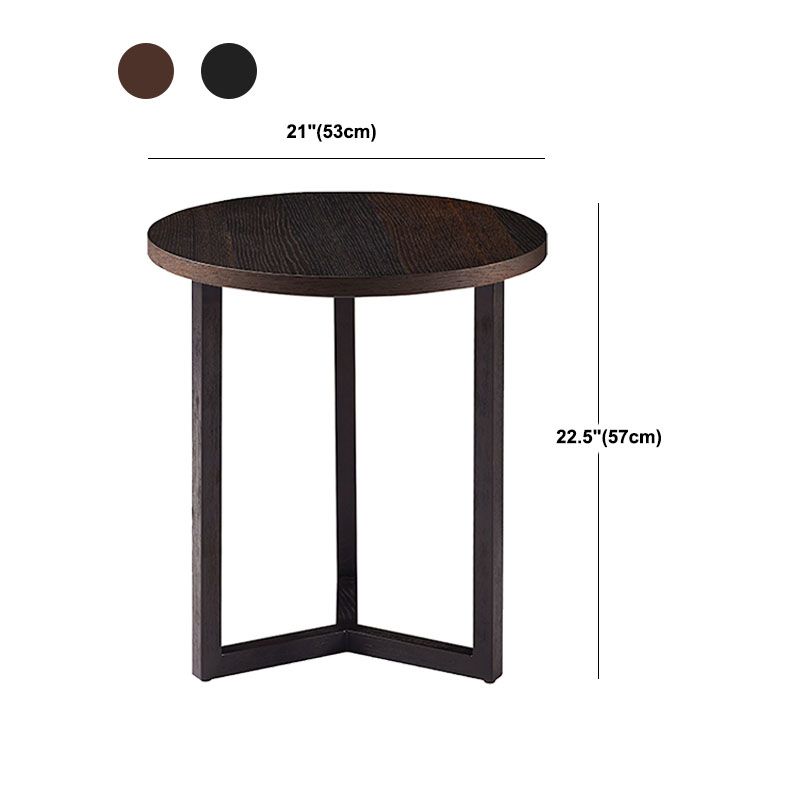 Round Wood Side Table Nordic Style Side Table for Living Room