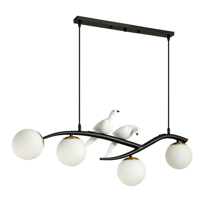 Spherical Large Kitchen Pendant Lights Glass Modern Simplicity Island Chandelier Lights for Restaurant