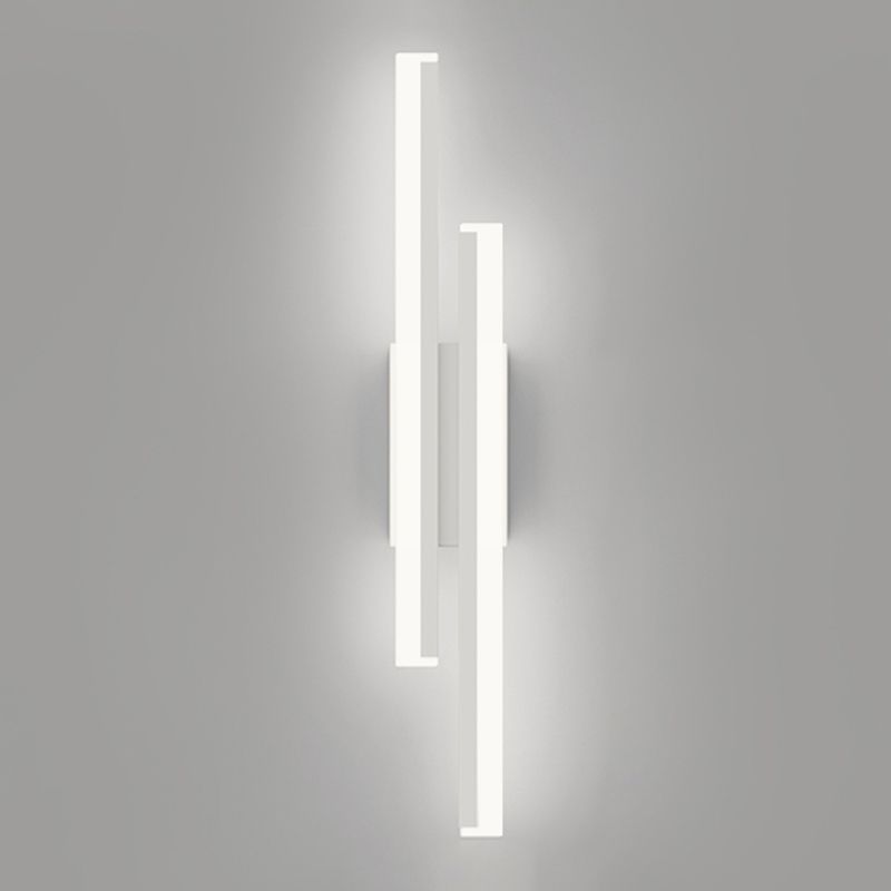 Nordic Style Iron Wall Light Strip Shape Wall Lamp with Acrylic Shade for Bedroom