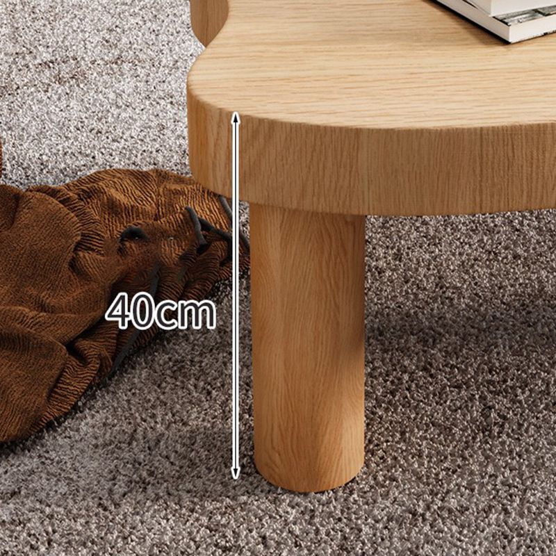 Scandinavian Solid Wood 3 Legs Coffee Cocktail Table - 15.75" H
