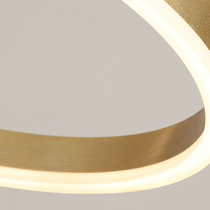 Lampada a sospensione a lampadario a più livello metallico semplice lampada a led a led