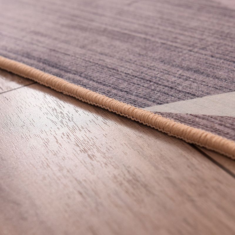 White Tone Home Decor Carpet Nordic Geometric Printed Area Rug Polyester with Non-Slip Backing Rug