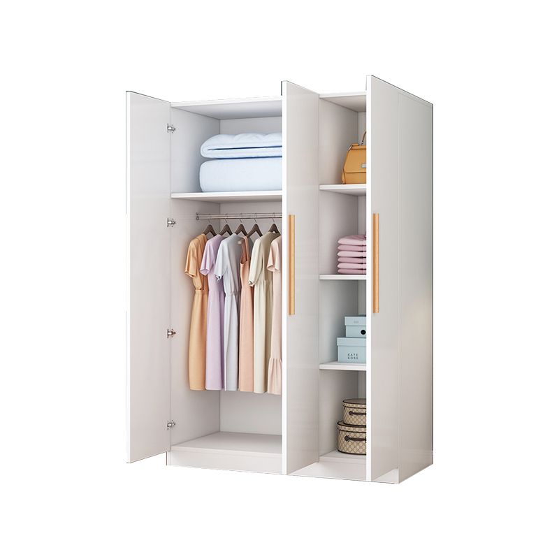 Freestanding Wood Frame Wardrobe Modern Hinged Soft Close Doors Wardrobe