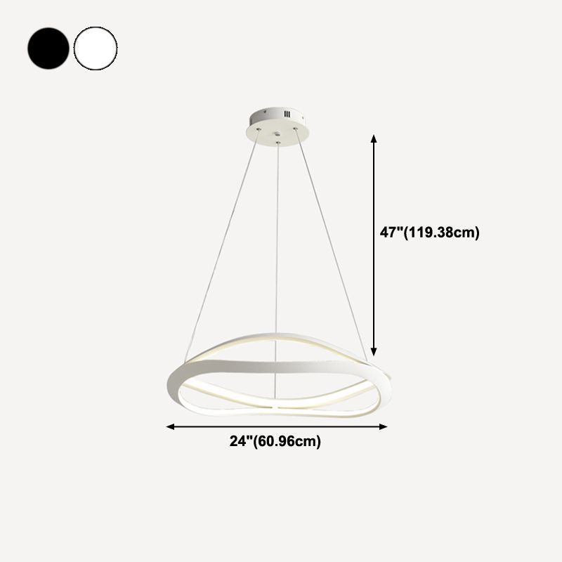 Spiral Shade Metal Chandelier Lights Modern 2- Light Lighting Lighting Lighting