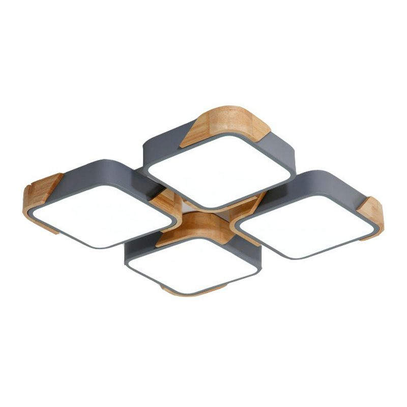 Rectángulo de empalme nórdico de vaciado de luz de techo de techo de luz de techo LED de iluminación de montaje de LED