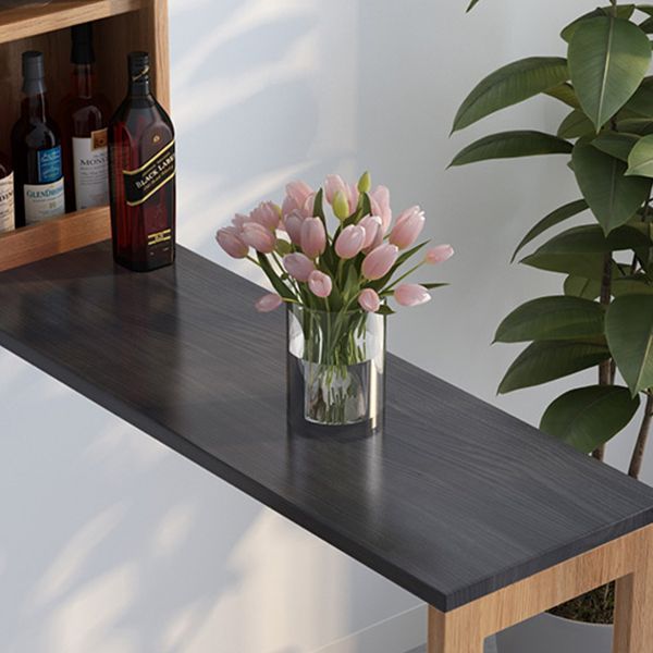 Tavolo da bar in legno in stile industriale e rettangolo naturale top bistro pieghevole