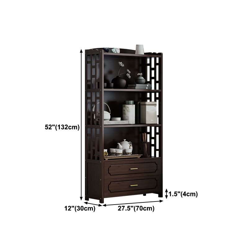 Modern Style Sideboard Brown Wood with Drawer for Living Room