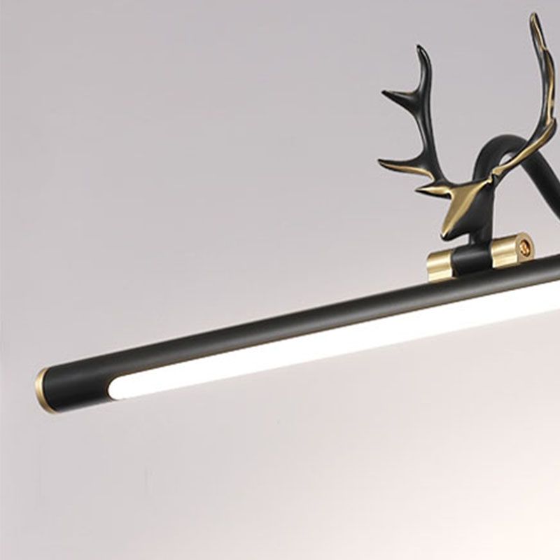 LED Mirror Lampe American Retro Style Badezimmer Toilettengeweihspiegel -Leuchte