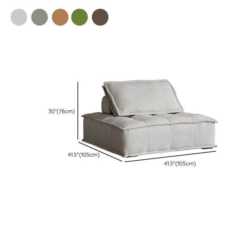 29.92" High Sofa Contemporary Armless Sofa with Bolster Pillows