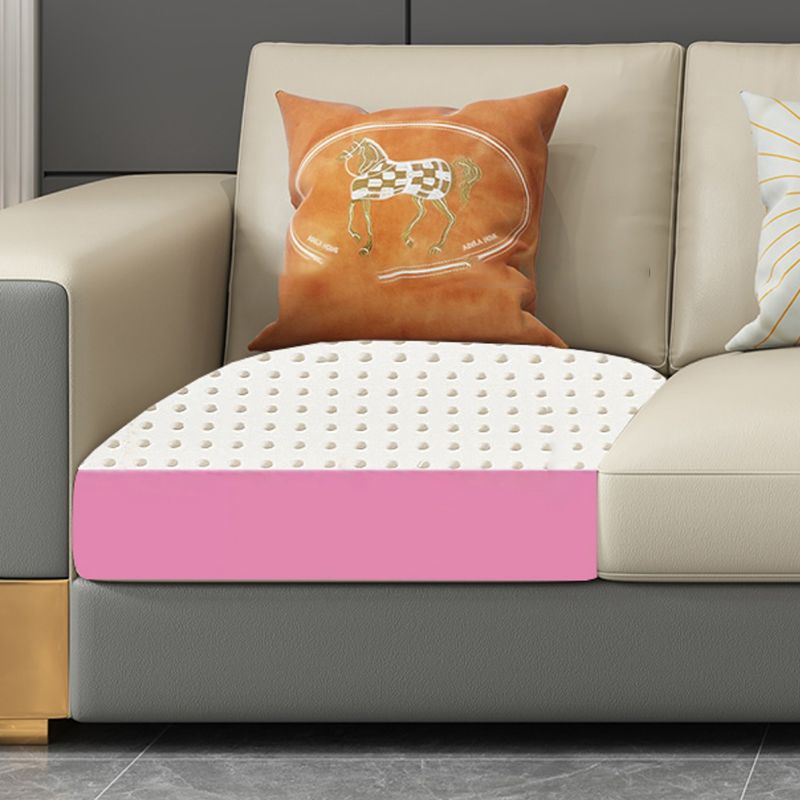Glam Style Square Tufted Sofa Leather Sofa in Off-White for Living Room