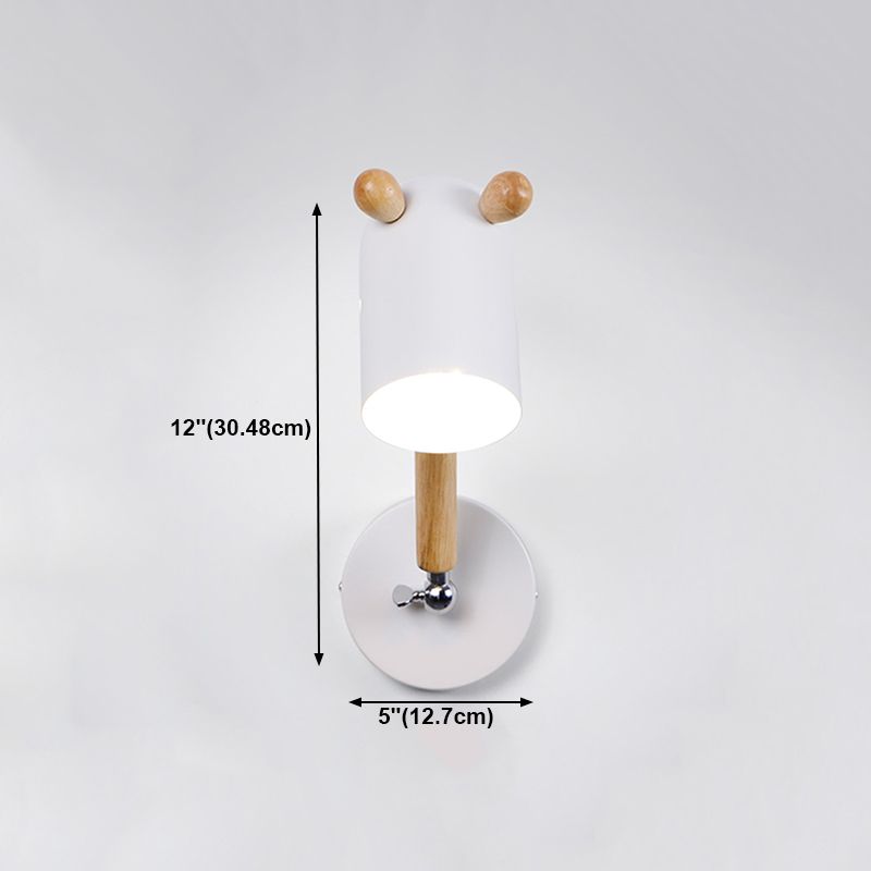 Halbzylindermetallwandleuchte moderne nordische Makkaron -Leuchtton -Leuchte