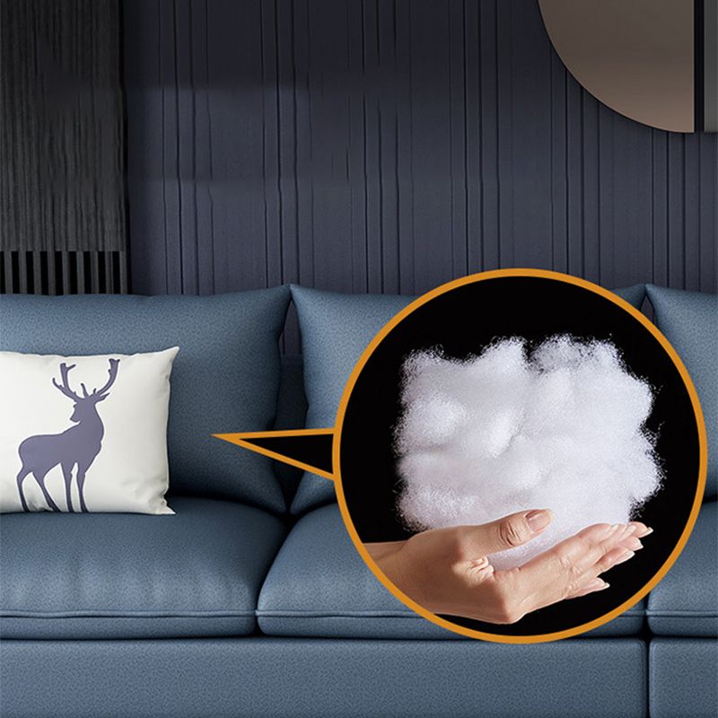 Contemporary L-Shape Sectional with Pillow Back and Recessed Arms for 4 People