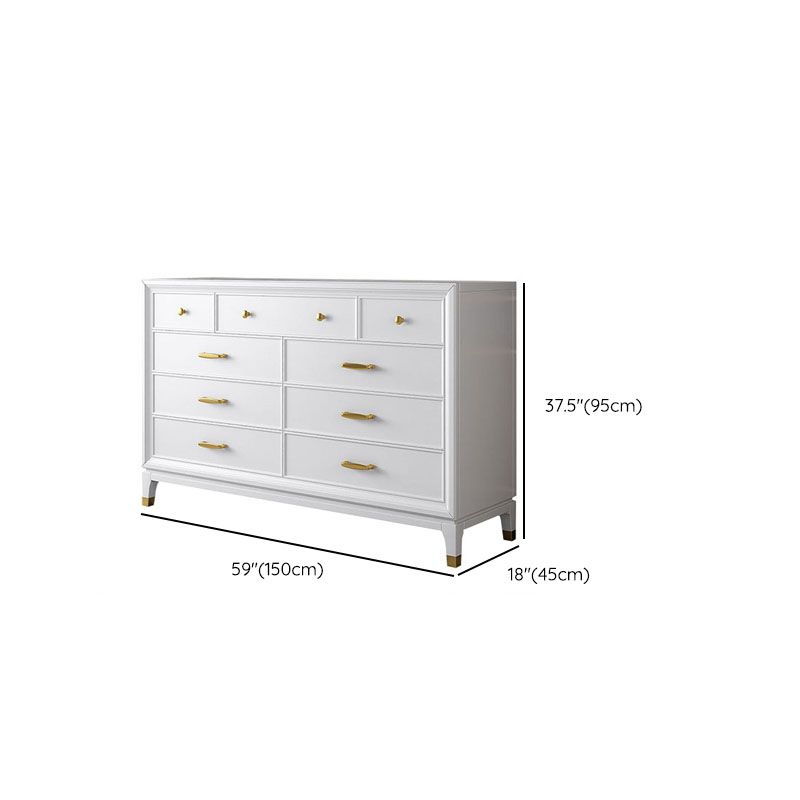 17.55-inch W Classic Glam Storage Chest Solid Wood Dresser with 5/7/9 Drawers