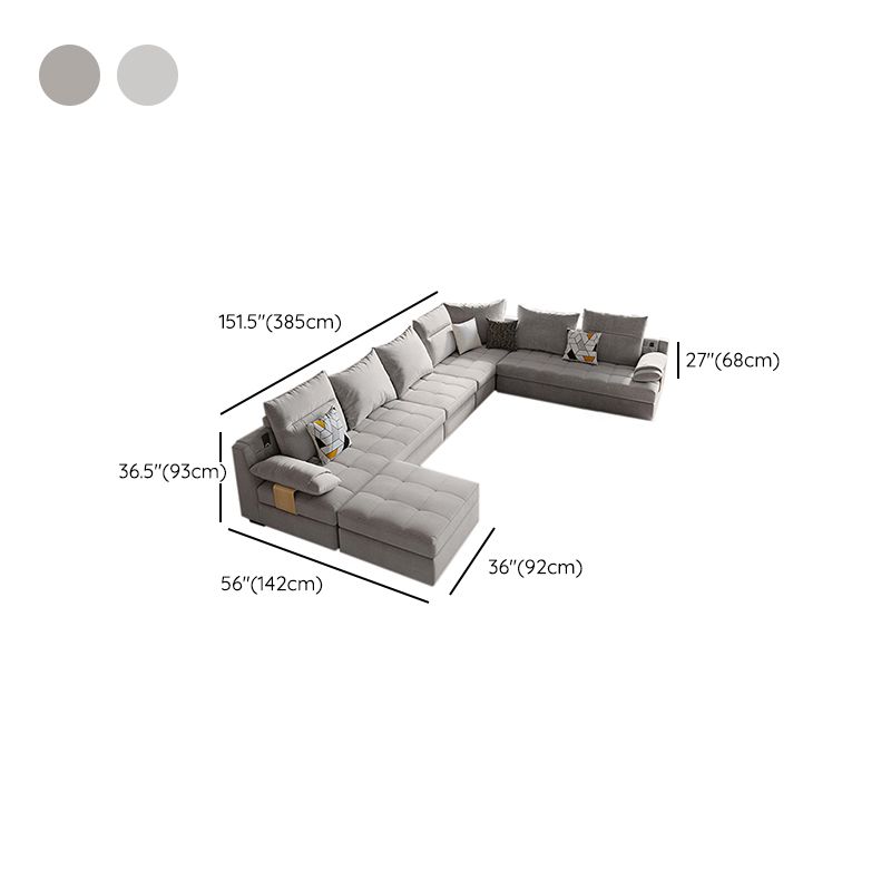 Contemporary Pillow Top Arm Sectional Couch Velvet Sectional sofa