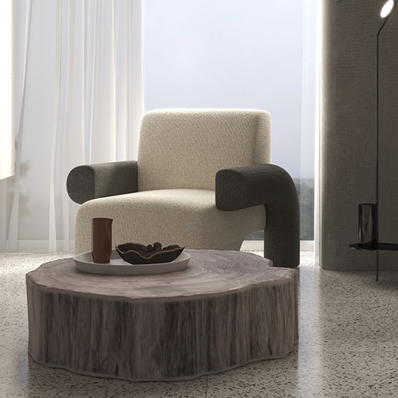 Modern Wool Blend Accent Armchair with Tight Back for Living Room