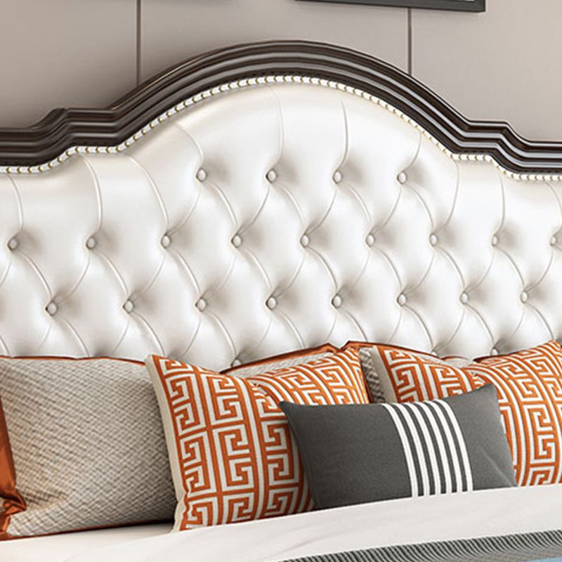 Traditional Standard Bed with Tufted and Camelback Panel Headboard