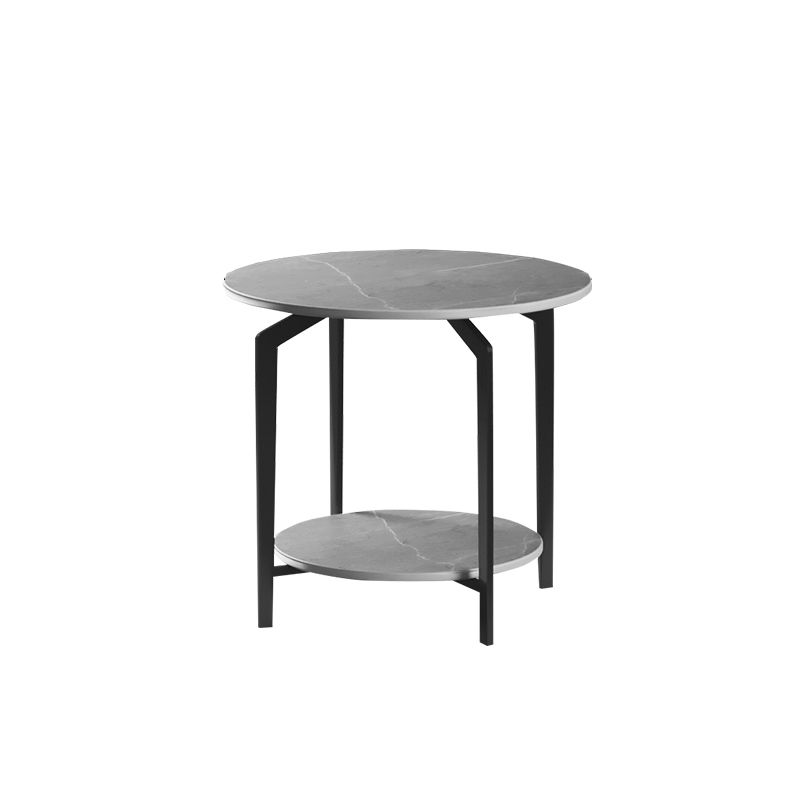 2 Nesting Slate Coffee Table Set Oval Coffee Table with Storage