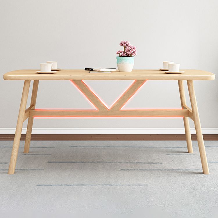 Modern Kitchen Wooden Top Furniture of Standard Height Formal Dining Room Table Set