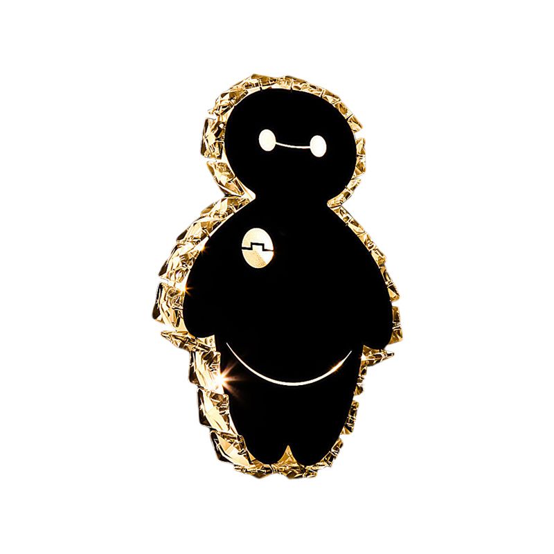 Chrom Cartoon Snow Man Mur Mount luminaire Simple K9 Crystal LED CHAMBRE ÉCLAIRAGE MUR IDÉES en lumière chaude / blanche