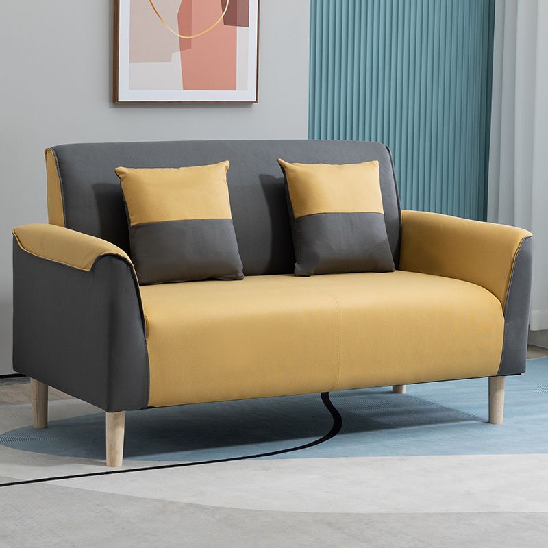 Stain Resistant Standard Sofa Pillows Included Settee with Legs