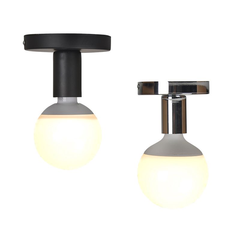Industrial Flush Mount Light Fixture 1-Light Close To Ceiling Lamp for Restaurant
