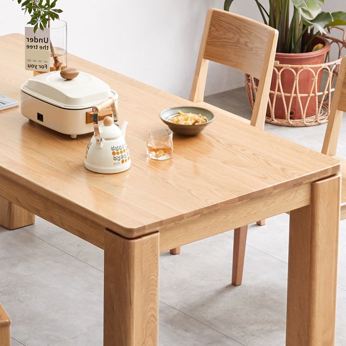 1/4/5 Pcs Modern Style Rectangle Solid Wood Standard Height Dining Furniture Set