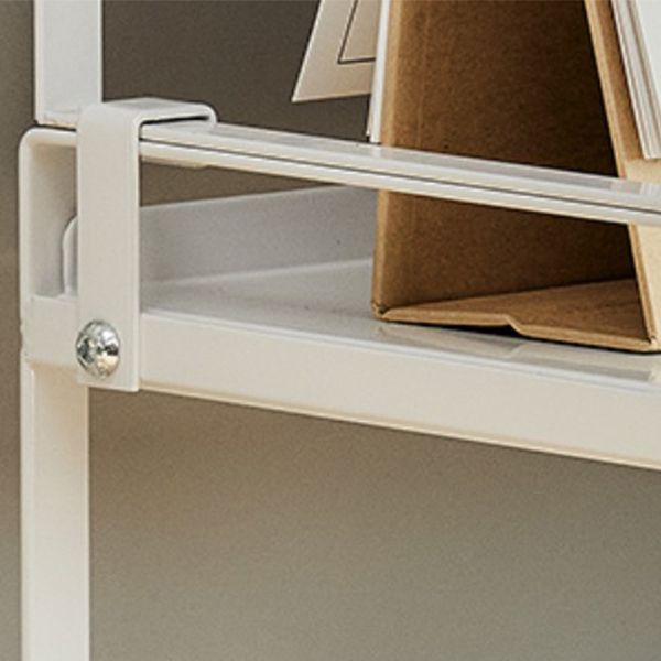 Modern Style Bookshelf Metal Open Back Bookcase for Home Office