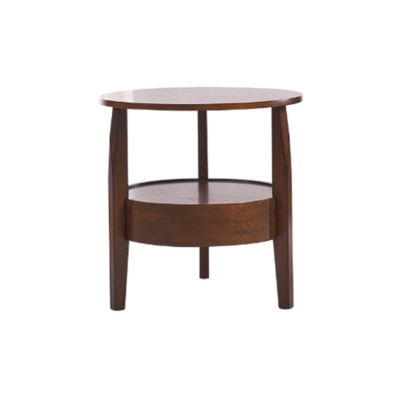 French Country Style Cocktail Table Wood/dark Coffee/walnut Solid Wood Round Coffee Table