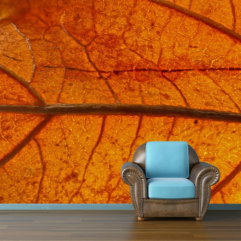 Customized Leaf Surface Plant Murals Wall for Living Room Moisture Resistant