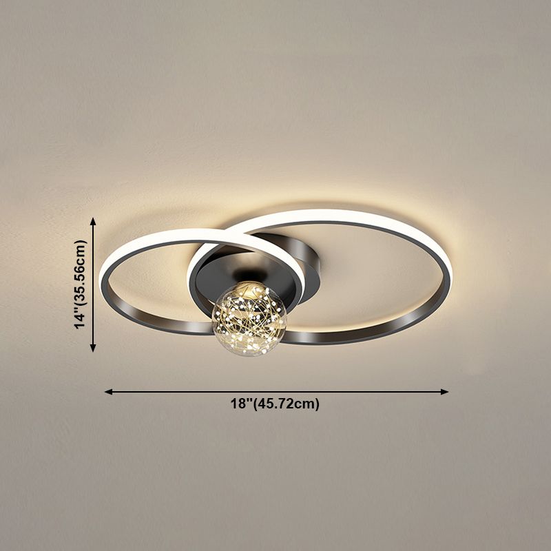Plafonniers encastrés à LED noirs avec abat-jour en silicone Luminaire encastré moderne