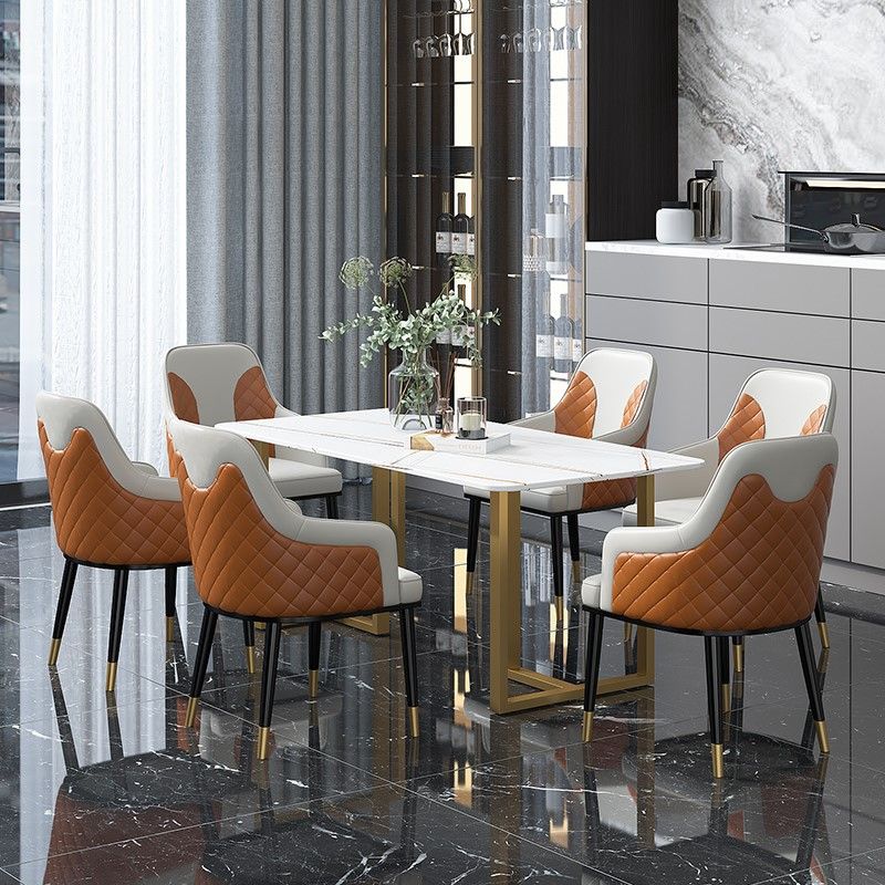 Mesa de comedor de rectángulo de lujo tradicional mesa de doble pedestal