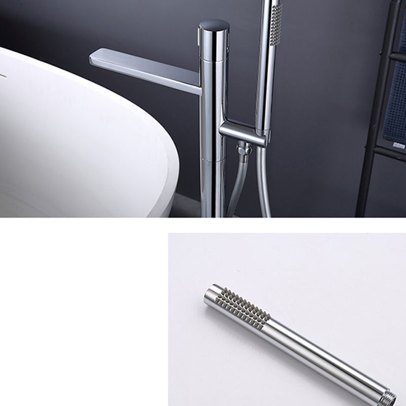 Modern Floor Standing Faucet Handheld Shower Head Bathtub Faucet